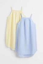 H & M - 2-pack Seersucker Dresses - Blue