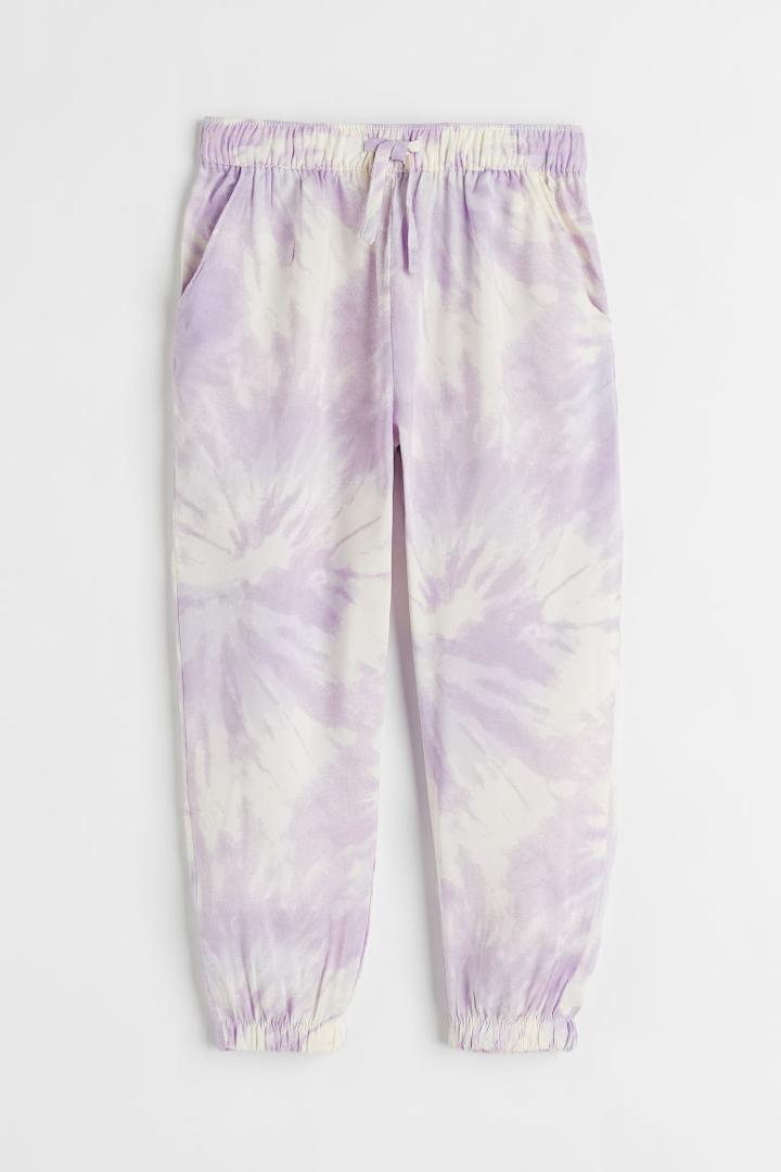 H & M - Woven Joggers - Purple