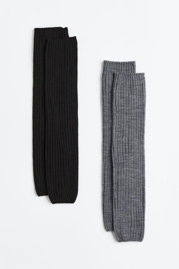 H & M - Rib-knit Leg Warmers - Black