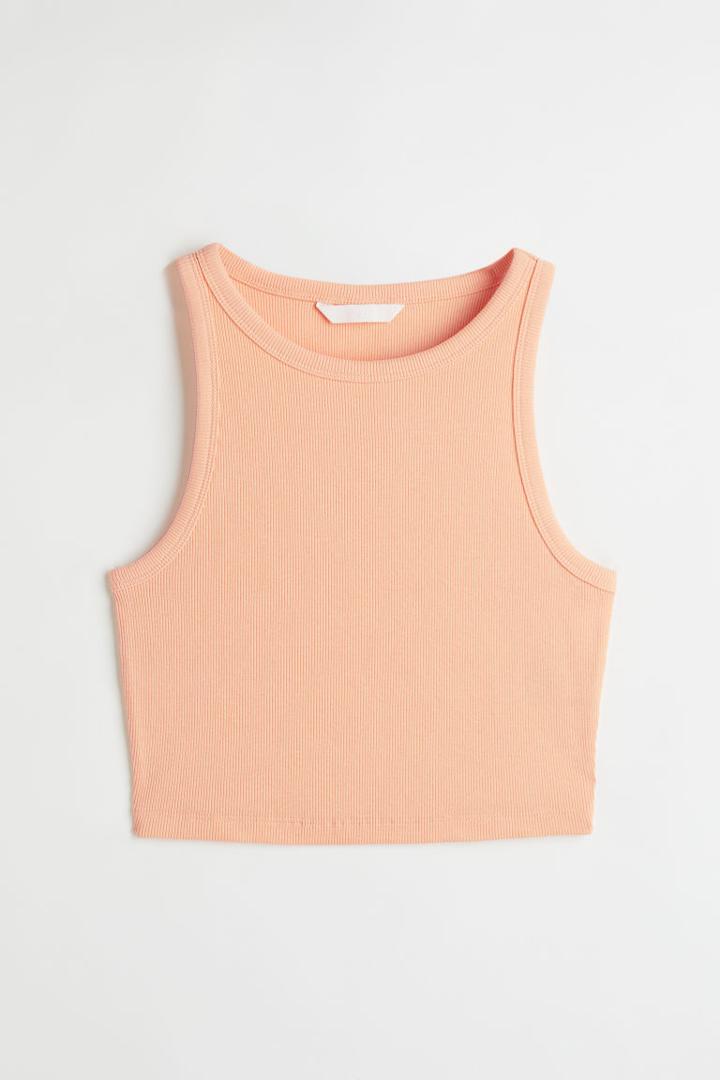 H & M - Crop Tank Top - Orange