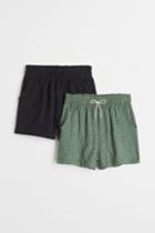 H & M - 2-pack Shorts - Black