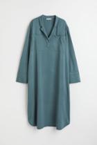 H & M - Mama Satin Dress - Turquoise
