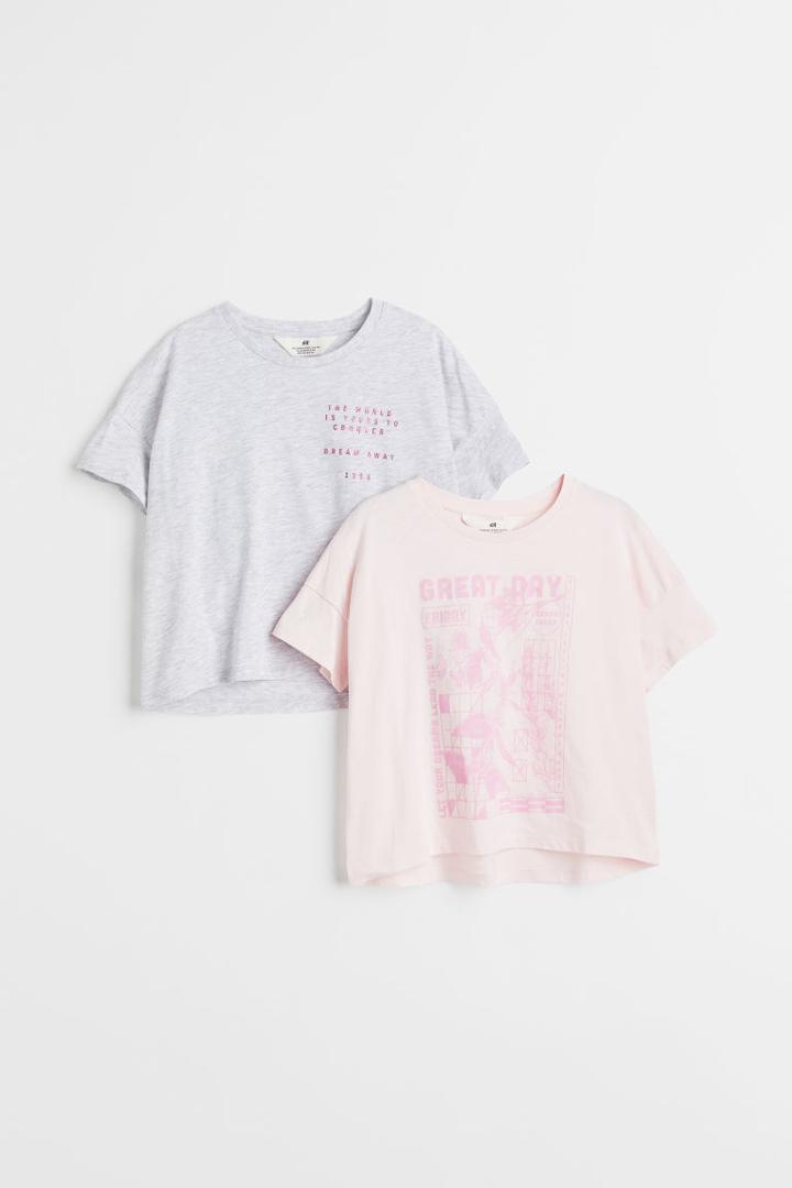 H & M - 2-pack Cotton Shirts - Pink