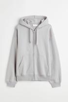 H & M - Oversized Fit Hooded Cotton Jacket - Gray