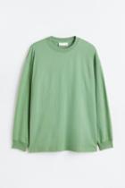 H & M - Oversized Fit Cotton Shirt - Green