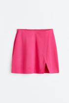 H & M - Short Wrap-front Skirt - Pink