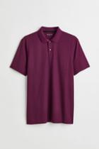 H & M - Regular Fit Piqu Sports Shirt - Purple