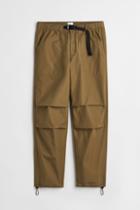H & M - Relaxed Fit Belted Pants - Beige