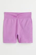 H & M - Seamless Sports Bike Shorts - Purple