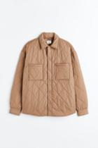 H & M - Relaxed Fit Quilted Jacket - Beige