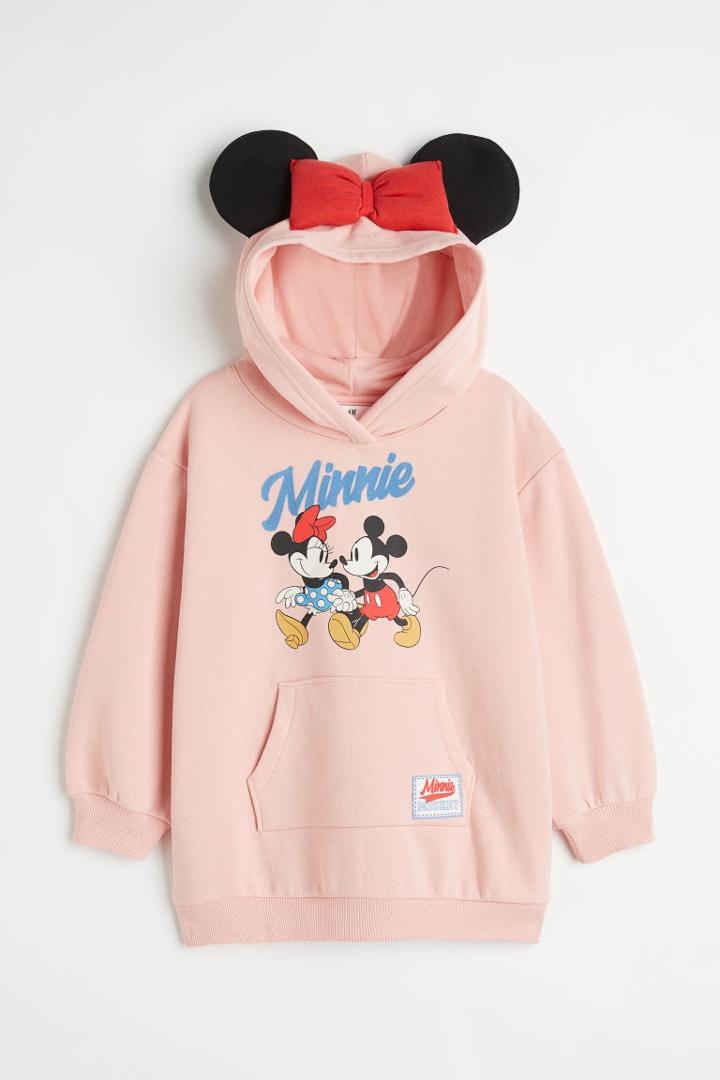 H & M - Hooded Sweatshirt Dress - Orange