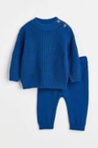 H & M - 2-piece Knit Set - Blue