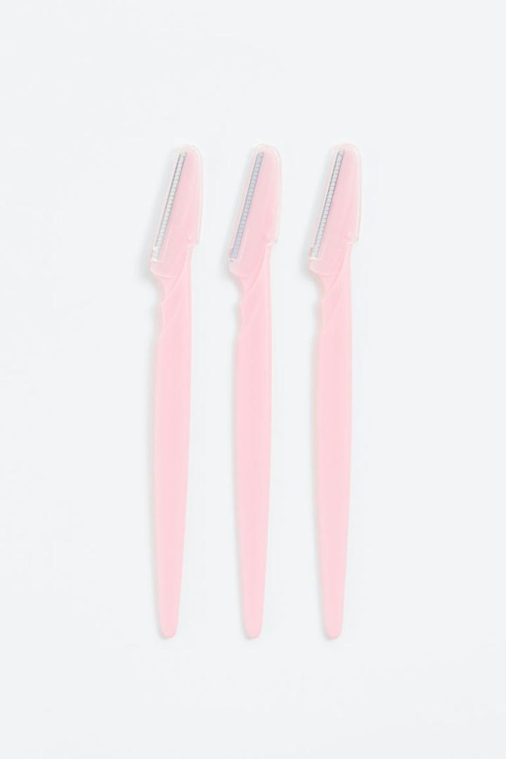 H & M - 3-pack Brow Razors - Pink