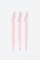 H & M - 3-pack Brow Razors - Pink