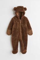 H & M - Faux Shearling Overall - Beige