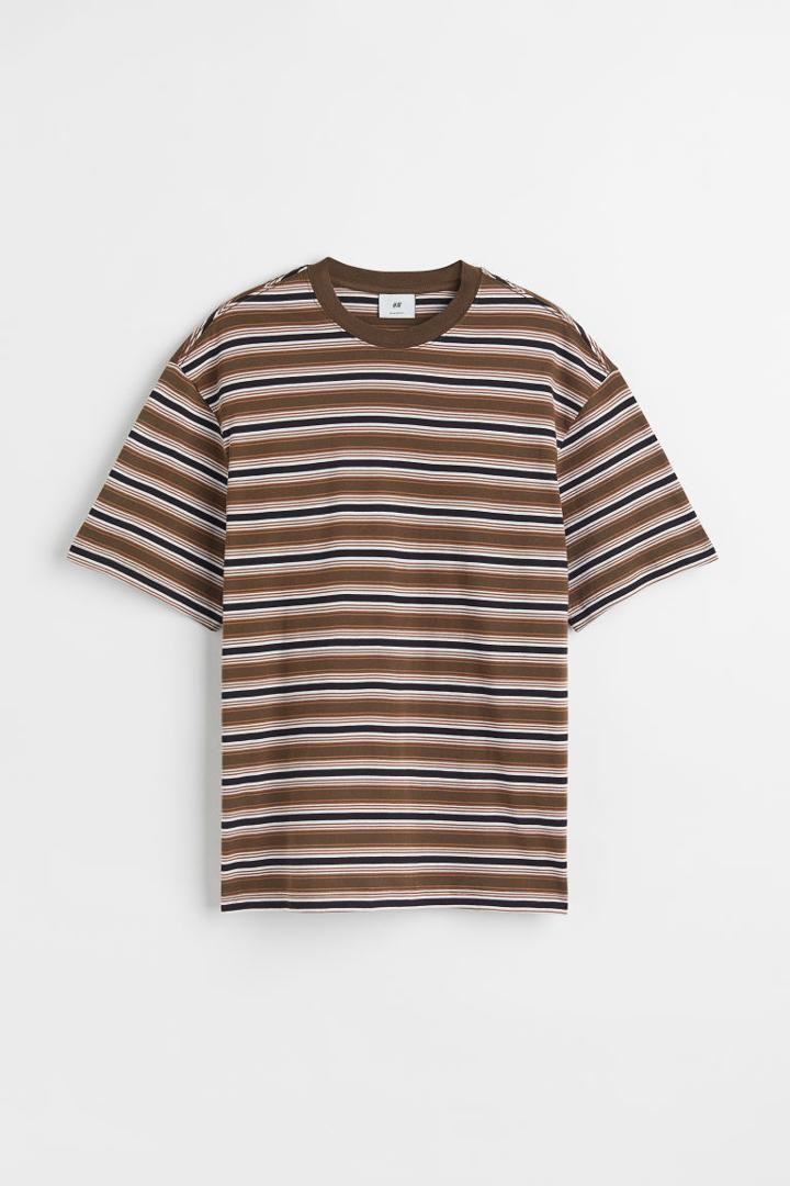 H & M - Relaxed Fit Cotton T-shirt - Green