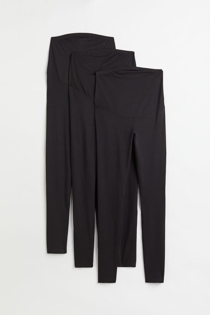 H & M - Mama 3-pack Leggings - Black