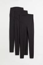 H & M - Mama 3-pack Leggings - Black