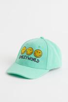 H & M - Embroidery-detail Twill Cap - Green