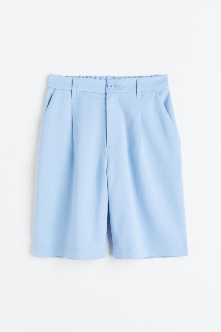 H & M - Twill Dress Shorts - Blue
