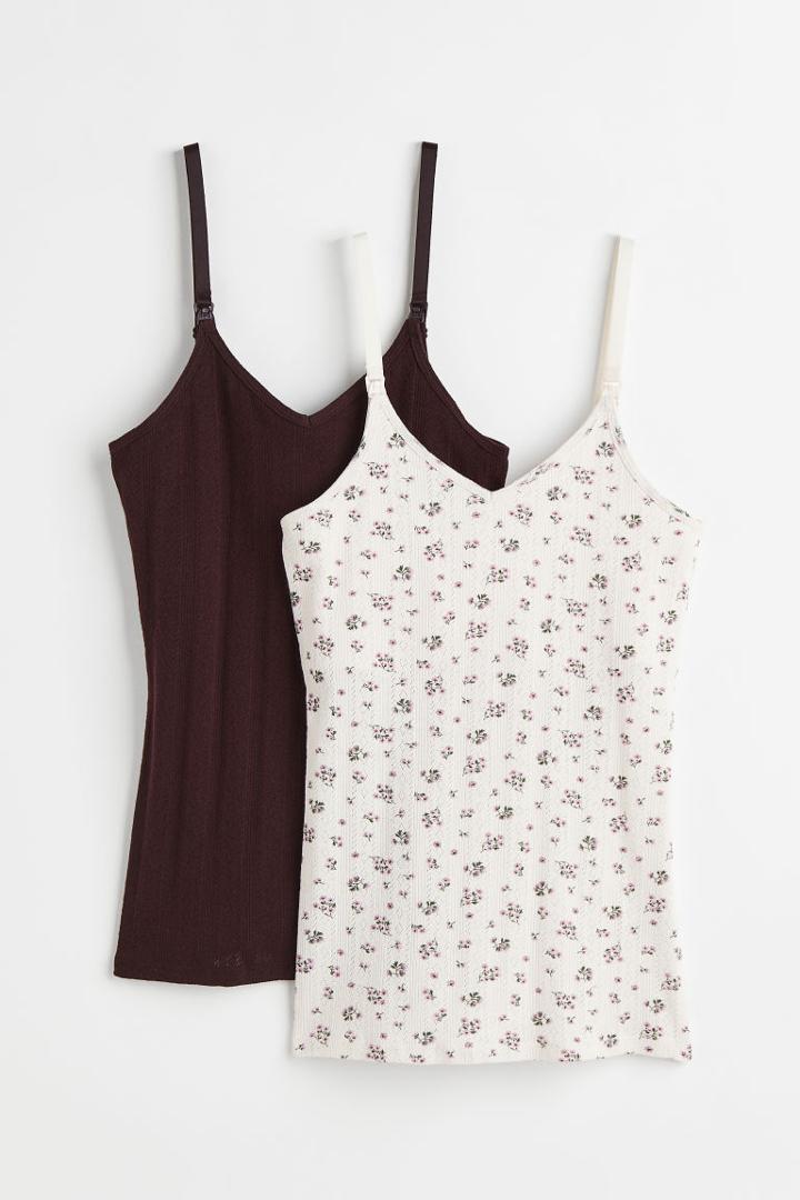 H & M - Mama 2-pack Nursing Tank Tops - Red