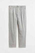 H & M - Regular Fit Corduroy Pants - Gray