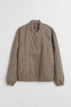 H & M - Linen Bomber Jacket - Beige