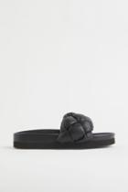 H & M - Braided Slides - Black