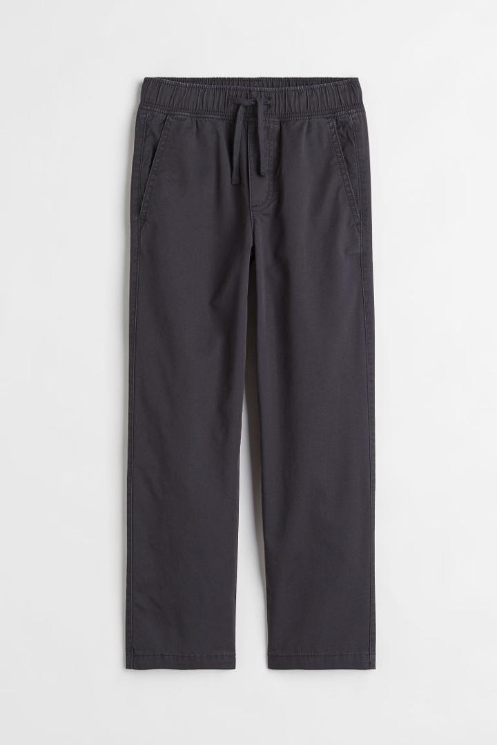 H & M - Cotton Twill Chinos - Black
