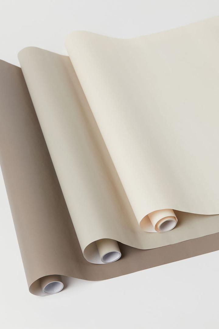 H & M - 3-pack Gift Wrap - Beige