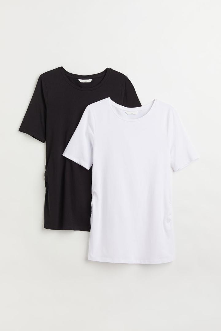 H & M - Mama 2-pack Cotton T-shirts - White