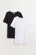 H & M - Mama 2-pack Cotton T-shirts - White
