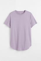 H & M - Long Fit T-shirt - Purple