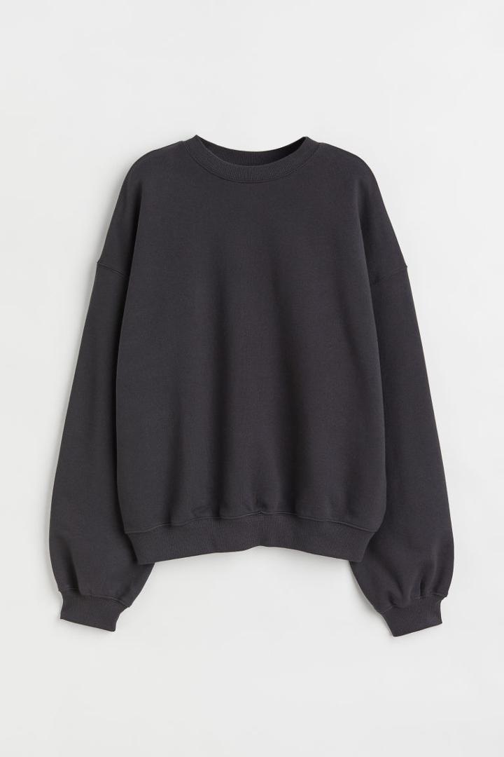 H & M - Oversized Sports Sweatshirt - Gray