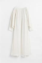 H & M - Voluminous Satin Dress - White