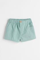 H & M - Patch-pocket Shorts - Turquoise