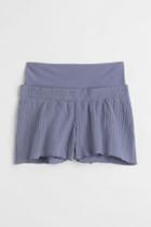 H & M - Mama Double-weave Pull-on Shorts - Blue