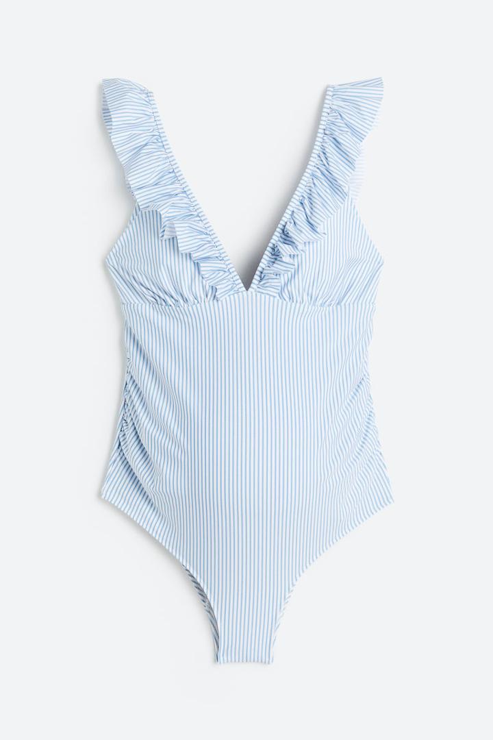 H & M - Mama Ruffle-trimmed Swimsuit - White