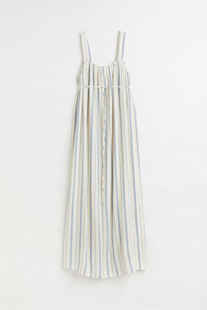 H & M - H & M+ Tie-belt Dress - White