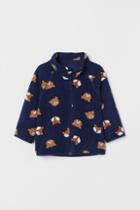 H & M - Patterned Fleece Jacket - Blue