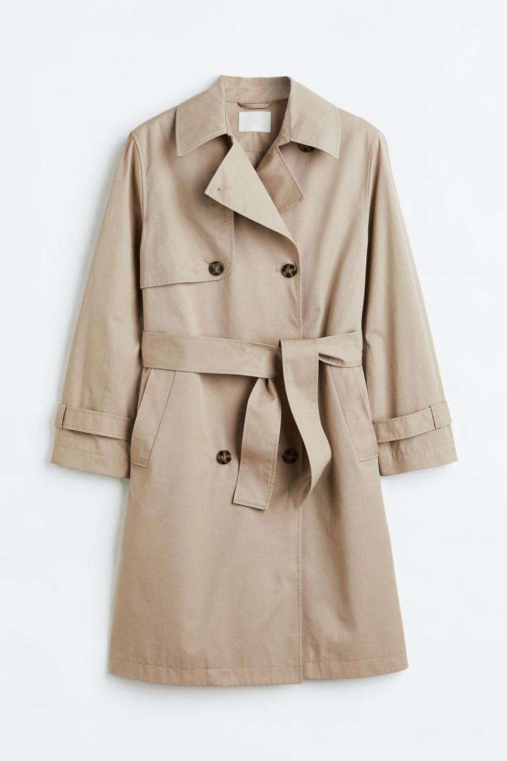 H & M - Double-breasted Trench Coat - Brown
