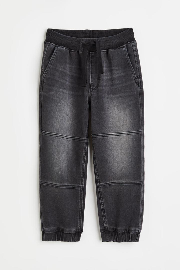 H & M - Comfort Stretch Denim Joggers - Black