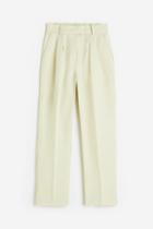 H & M - Tapered Linen-blend Pants - Green