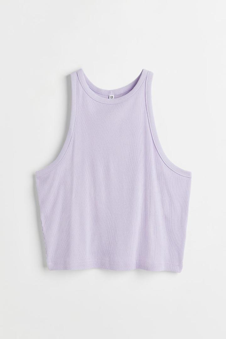 H & M - H & M+ Ribbed Tank Top - Purple