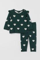 H & M - Fine-knit Set - Green