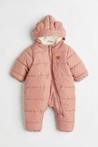 H & M - Padded Snowsuit - Pink