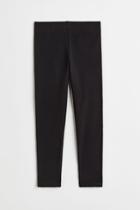 H & M - Leggings With Brushed Inside - Black