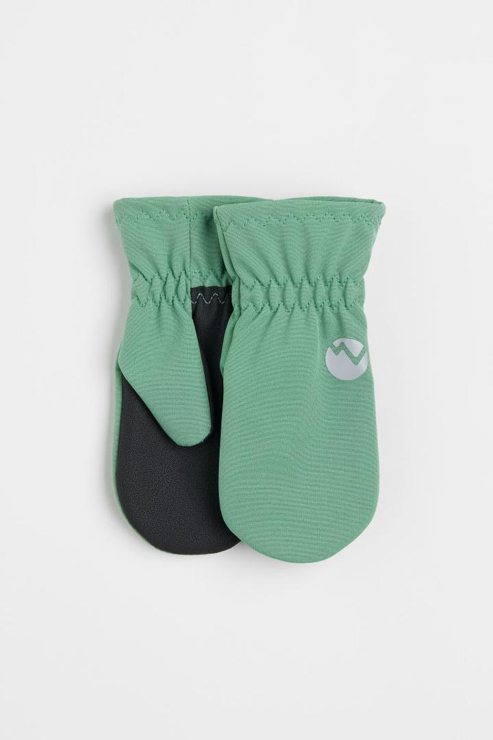 H & M - Water-repellent Mittens - Green