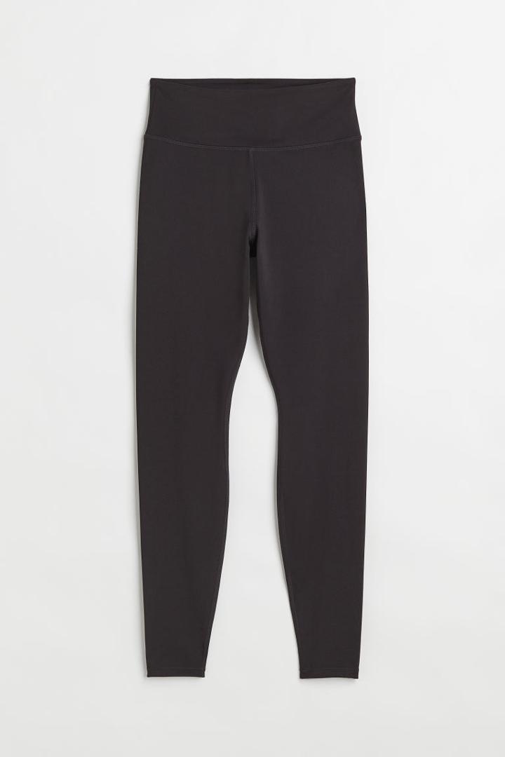 H & M - High Waist Sports Leggings - Black
