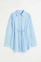 H & M - Mama Cotton Poplin Shirt - Blue